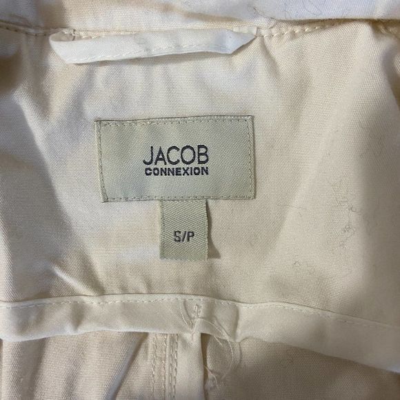 🌿4/$35‎ 🌿JACOB CONNEXION White Trench Coat - Picture 5 of 7